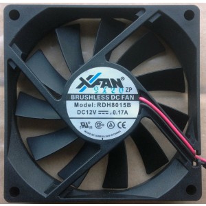 XFAN RDH8015B 12V 0.17A 2wires cooling fan